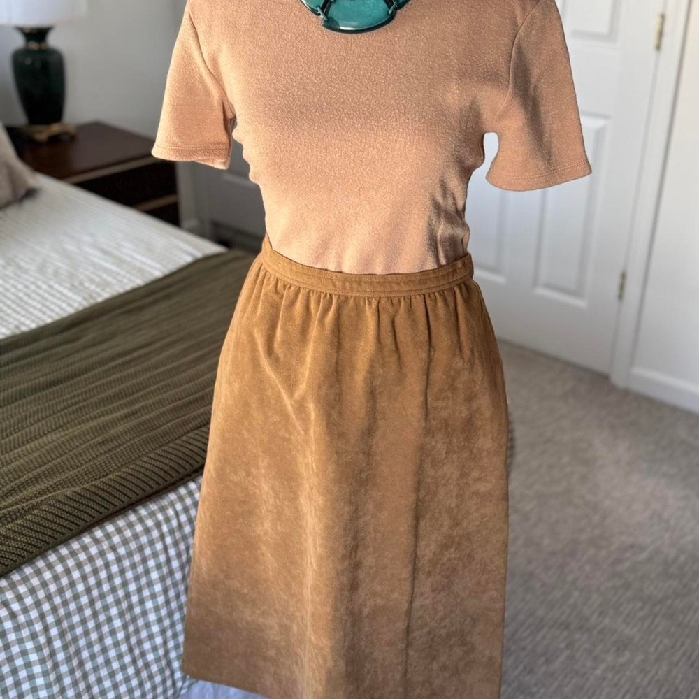 Vintage Blassport‎ Ultra Suede Midi Skirt - Picture 3 of 6